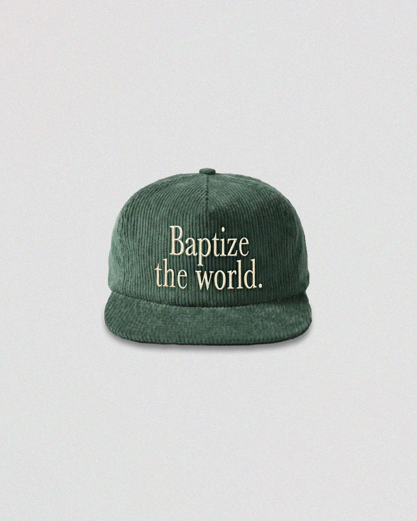BAPTIZE CORDUROY EMBROIDERED HAT