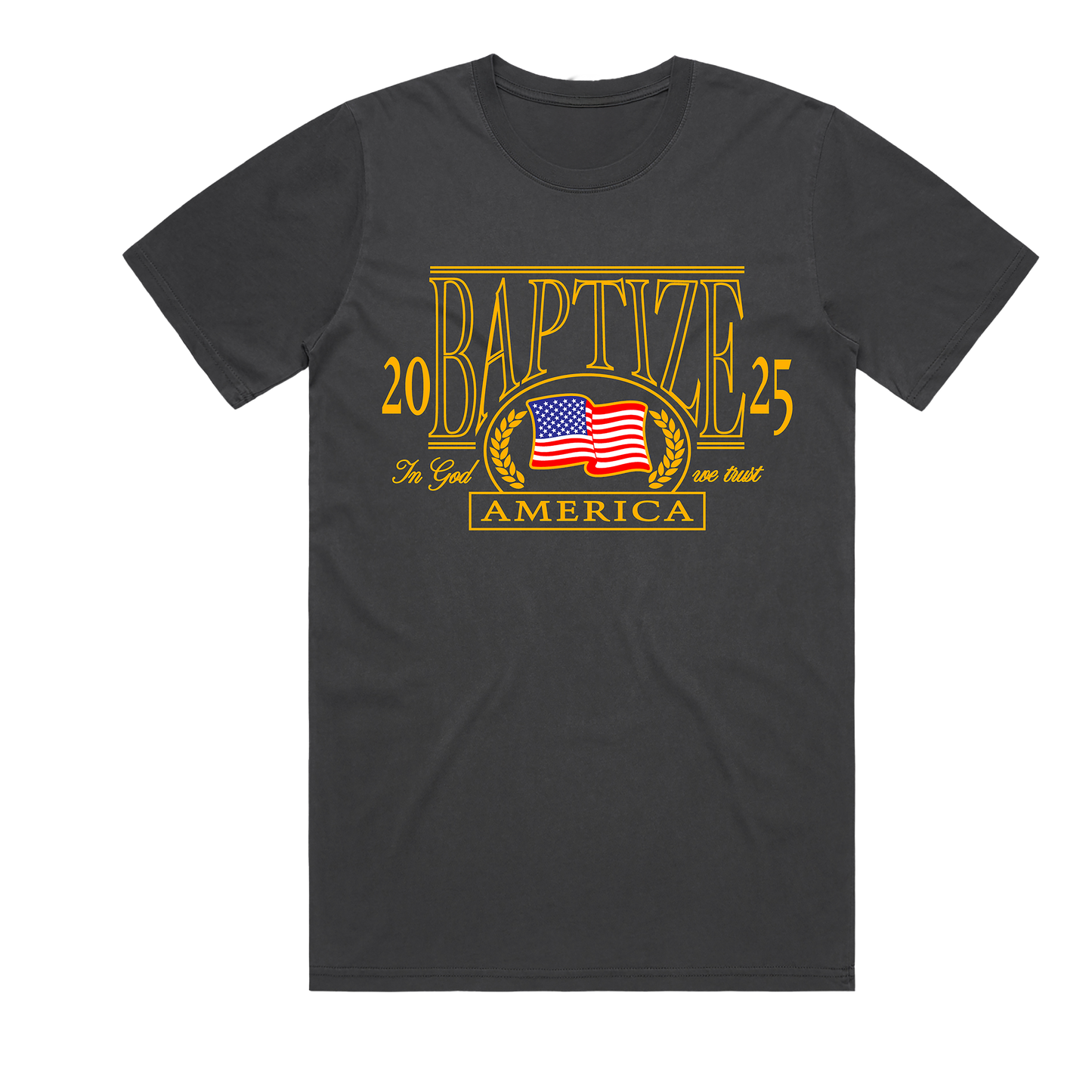 Baptize America Black Faded Tee