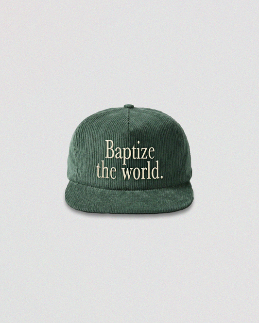 BAPTIZE CORDUROY EMBROIDERED HAT